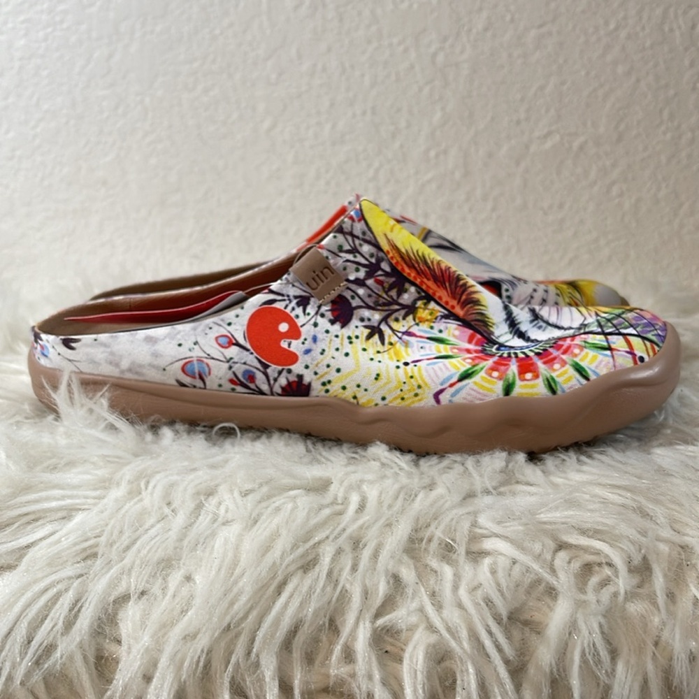 UIN CHEER UP SLIPPER Cat Print Colorful Lightweight Slip On Size 9.5 NEW - Picture 8 of 16